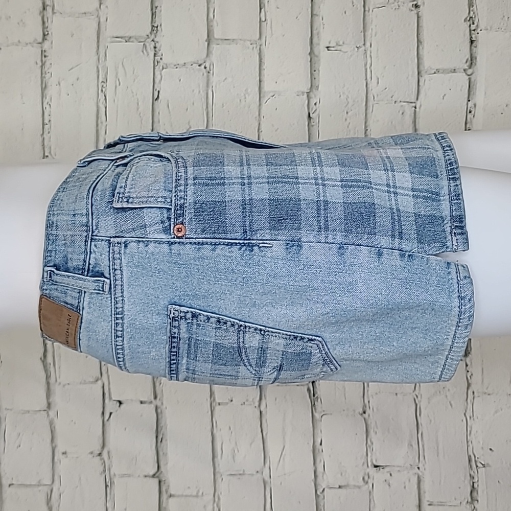 Ae Stretch Plaid Patchwork Crossover Highest Rise… - image 2